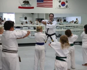 Master Mike Cerminaro teaching elbow strike, TaeKwonDo Plus of Ventura, CA.